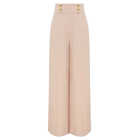 Zimmermann Clash Linen Wide Leg Bukser, Blush